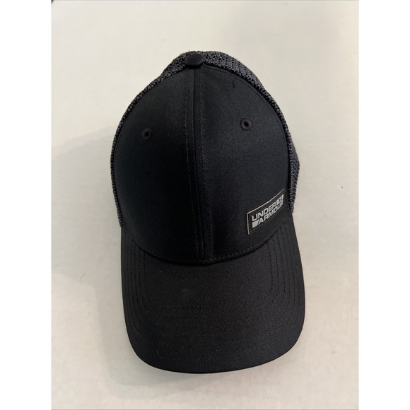 Under Armour Hat Cap Fitted  Black Mesh Back‎ Breathable Fitness Outdoor L XL - Picture 1 of 6